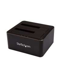 StarTech.com Dual-Bay USB 3.0 to SATA Hard Drive Docking Station, USB Hard Drive Dock, External 2.53.5 SATA IIIIII, SSDHDD Docking Station, Hot-Swap Hard Drive Bays - Top-Loading - HDD docking station - bays: 2 - 2.5", 3.5" - SATA 6Gb/s - USB 3.0 - bla...
