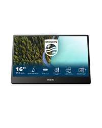 Philips 16B1P3302D - 3000 Series - LED monitor - 16 (15.6 viewable) - portable - 1920 x 1080 Full HD (1080p) @ 75 Hz - IPS - 250 cd/m² - 700:1 - 4 ms - 2xUSB-C - black