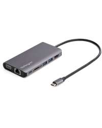 StarTech.com USB C Multiport Adapter - USB-C Mini Travel Dock w/ 4K HDMI or 1080p VGA - 3x USB 3.0 Hub, SD, GbE, Audio, 100W PD Pass-Through - Portable Docking Station for Laptop/Tablet