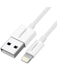 Ugreen cable USB 2.0 A lightning 2m, 5V/2.4A iPhone 7 / 7plus / 6S/ 6 / 6 Plus, iPhone 5s/5c/5, iPad Mini/Mini 2, iPad 1 m White