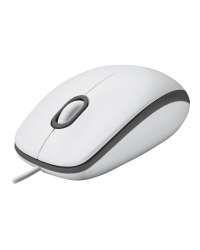 Logitech M100 Wired Mouse White