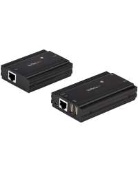 StarTech.com 4 Port USB 2.0 Extender Hub over Single CAT5e/CAT6 Ethernet Cable (RJ45), 330ft (100m), USB Extender Adapter, Externally Powered, 480 Mbps, Metal USB Extender Kit - Power/Link LEDs (USB2004EXT100) - USB extender - USB 2.0 - over CAT 5e/6 -...