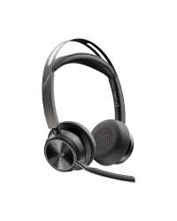 Poly Voyager Focus 2 Microsoft Teams Certified USB-C-C Headset +USB-C/A Adapter +Charging Stand