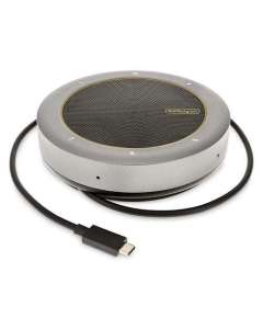 StarTech.com USB-C Speakerphone Docking Station, Mini Portable Conference Speaker and Audio Dock, USB-C to VGA/4K HDMI, 2x USB-A Hub, Mic/Sp