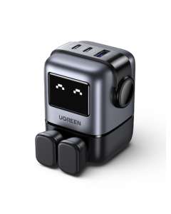 Ugreen USB-A+2C 65W UNO GAN CHARGER Mobile phone, Laptop, Tablet Black AC, USB Indoor