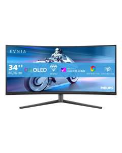 Philips Evnia 34M2C6500/00 computer monitor 86.4 cm (34") 3440 x 1440 pixels Wide Quad HD QD-OLED Grey