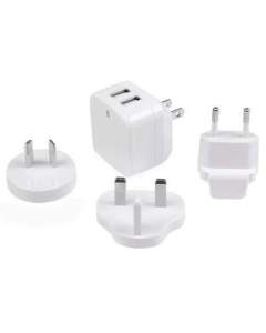 StarTech.com Dual-port USB wall charger - international travel - 17W/3.4A - white