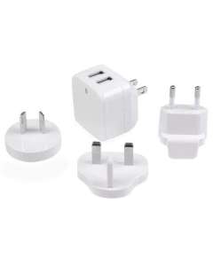 StarTech.com Dual-port USB wall charger - international travel - 17W/3.4A - white