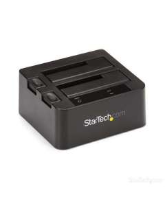 StarTech.com Dual-Bay USB 3.2 Gen 2 to SATA Hard Drive Docking Station, USB 10Gbps Hard Drive Dock, External 2.5/3.5" SATA I/II/III SSD/HDD 