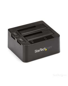 StarTech.com Dual-Bay USB 3.1 to SATA Hard Drive Docking Station, USB 3.1 (10 Gbps) Hard Drive Dock, External 2.53.5 SATA IIIIII, SSDHDD Docking Station, Hot-Swap Hard Drive Bay - Top-Loading - Storage controller - 2.5", 3.5" - USB 3.1 (Gen 2) - black