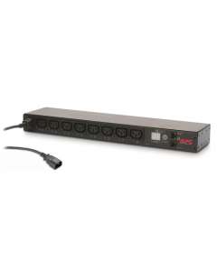 APC NetShelter Switched Rack PDU, 1U, 1PH, 2.3kW 230V 10A or 2.5kW 208V 12A, 8 C13 outlets, C14 cord