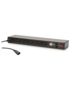 APC NetShelter Switched Rack PDU, 1U, 1PH, 2.3kW 230V 10A or 2.5kW 208V 12A, 8 C13 outlets, C14 cord