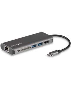 StarTech.com USB C Multiport Adapter, Portable USB-C Dock to 4K HDMI, 2-pt USB 3.0 Hub, SD/SDHC, GbE, 60W PD Pass-Through - USB Type-C/Thunderbolt 3 - REPLACED BY DKT30CHSDPD1