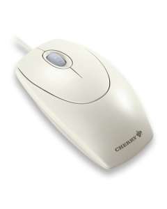 CHERRY WHEELMOUSE OPTICAL Corded Mouse, Light Grey, PS2/USB
