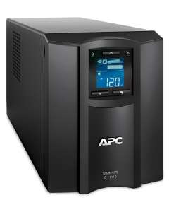 APC Smart-UPS C, Line Interactive, 1000VA, Tower, 230V, 8x IEC C13 outlets, SmartConnect port, USB and Serial communication, AVR, Graphic LCD