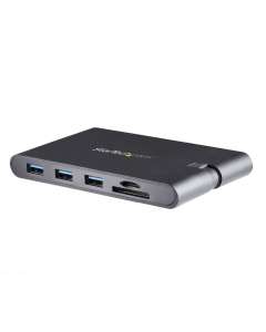 StarTech.com USB C Multiport Adapter - USB Type-C Mini Dock with HDMI 4K or VGA 1080p Video - 100W Power Delivery Passthrough, 3-port USB 3.0 Hub, GbE, SD & MicroSD - Laptop Travel Dock
