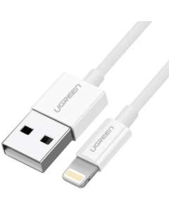 Ugreen cable USB 2.0 A lightning 2m, 5V/2.4A iPhone 7 / 7plus / 6S/ 6 / 6 Plus, iPhone 5s/5c/5, iPad Mini/Mini 2, iPad 1 m White