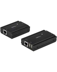 StarTech.com 4-Port USB 2.0 Extender Hub over Single CAT5e/CAT6 Ethernet Cable (RJ45) - 330ft (100m) - USB Extender Hub Adapter Kit - Metal 