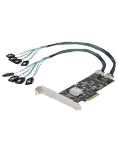 StarTech.com 8 Port SATA PCIe Card - PCI Express 6Gbps SATA Expansion Adapter Card with 4 Host Controllers - SATA PCIe Controller Card - PCI