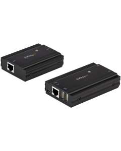 StarTech.com 4 Port USB 2.0 Extender Hub over Single CAT5e/CAT6 Ethernet Cable (RJ45), 330ft (100m), USB Extender Adapter, Externally Powered, 480 Mbps, Metal USB Extender Kit - Power/Link LEDs (USB2004EXT100) - USB extender - USB 2.0 - over CAT 5e/6 -...