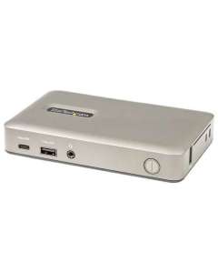 StarTech.com USB C Dock - USB-C to DisplayPort 4K 30Hz or VGA - 65W USB Power Delivery Charging - 4-Port USB 3.1 Gen 1 Hub - Universal USB-C