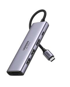 Ugreen 6-in-1 USB-C Hub USB Type-C Silver