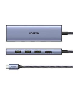 Ugreen 20956A interface hub USB Type-C 5000 Mbit/s Silver