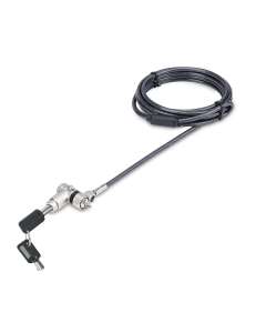 StarTech.com 3-in-1 Universal Laptop Lock 6.6ft (2m), Master Keyed Locking Cable, Computer Security, Compatible w/Noble Wedge®/Nano/K-Slot; 