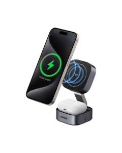 Ugreen 2-in-1 Qi2 Magnetic Foldable Charging Station (No AC Adapter)