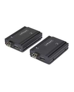 StarTech.com DisplayPort KVM Extender over Fiber Optic, 4K 60Hz, Console Extender Kit, Up to 984ft/300m (Multi-mode) with Pre-installed SFP+