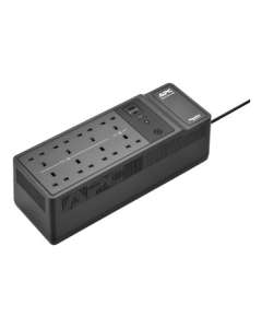 APC Back-UPS, 1050VA/600W Floor/Wall Mount, 230V, 8x British BS1363A outlets, USB Type A+C Port, User Replaceable Battery