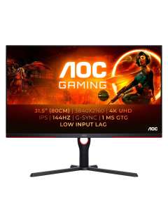 AOC G3 U32G3X/BK LED display 80 cm (31.5") 3840 x 2160 pixels 4K Ultra HD Black, Red