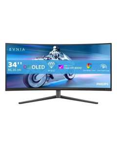 Philips Evnia 34M2C6500/00 computer monitor 86.4 cm (34") 3440 x 1440 pixels Wide Quad HD QD-OLED Grey