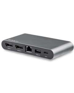 StarTech.com USB C Dock - 4K Dual Monitor DisplayPort - Mini Laptop Docking Station - 100W Power Delivery Passthrough - GbE, 2-Port USB-A Hub - USB Type-C Multiport Adapter - 3.3' Cable