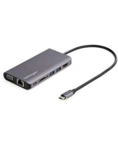 StarTech.com USB C Multiport Adapter - USB-C Mini Travel Dock w/ 4K HDMI or 1080p VGA - 3x USB 3.0 Hub, SD, GbE, Audio, 100W PD Pass-Through - Portable Docking Station for Laptop/Tablet