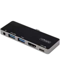 StarTech.com USB C Multiport Adapter - USB-C to 4K 60Hz HDMI 2.0, 100W Power Delivery Pass-Through Charging, 3-Port USB 3.0 Hub, Audio - USB